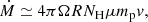 $$ \begin{aligned} \dot{M}\simeq 4{\pi }\Omega R N_{\rm H} \mu m_{\rm p} v ,\end{aligned} $$