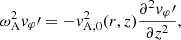 $$ \begin{aligned} \omega ^{2}_{\rm A} v_{\varphi }\prime = -v^{2}_{\rm A,0}(r,z)\frac{\partial ^{2}v_{\varphi }\prime }{\partial z^{2}}, \end{aligned} $$