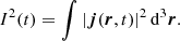 $$ \begin{aligned}&I^{2} (t)=\int \left|\boldsymbol{j} (\boldsymbol{r},t)\right|^{2} \mathrm{d}^3 \boldsymbol{r}. \end{aligned} $$