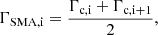 $$ \begin{aligned} \Gamma _{\rm SMA,i}=\frac{\Gamma _{\rm c,i}+\Gamma _{\rm c,i+1}}{2}, \end{aligned} $$