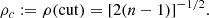 $$ \begin{aligned} \rho _c:= \rho (\mathrm{cut}) = [2(n-1)]^{-1/2}. \end{aligned} $$