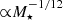 $ {\propto} M_\star^{-1/12} $