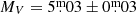 $ M_V=5{{\overset{\text{m}}{.}}}03\pm0{{\overset{\text{m}}{.}}}03 $