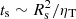 $ t_{\rm s}\sim R_{\rm s}^2/\eta_{\rm T} $