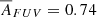 $ \overline{A}_{FUV}=0.74 $