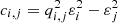 $ c_{i,j}=q_{i,j}^2\varepsilon_i^2-\varepsilon_j^2 $