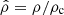 $ \hat\rho=\rho/\rho_{\mathrm{c}} $