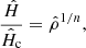 $$ \begin{aligned} \frac{\hat{H}}{\hat{H}_{\rm c}}=\hat{\rho }^{1/n}, \end{aligned} $$