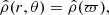 $$ \begin{aligned} {\hat{\rho }}(r,\theta )={\hat{\rho }}(\varpi ), \end{aligned} $$
