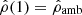 $ \hat\rho(1)=\hat\rho_{\mathrm{amb}} $