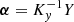 $ \boldsymbol{\alpha} = K_{\mathit{y}}^{-1}Y $