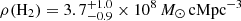 $ \rho(\mathrm{H_{2}})=3.7^{+1.0}_{-0.9}\times10^{8}\,M_{\odot}\,\mathrm{cMpc^{-3}} $
