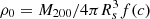 $ \rho_{0}=M_{200}/4\pi R_{s}^{3}f(c) $