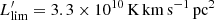 $ L^\prime_{\rm lim} =3.3\times10^{10}\,{\rm K\,km\,s^{-1}\,pc^{2}} $