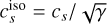 $c_s^{{\rm{iso }}} = {c_s}/\sqrt \gamma $