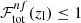 $ \mathcal{F}_{\mathrm{tot}}^{nf}(z_{\mathrm{l}})\leq1 $