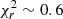 $ \chi^2_r \sim 0.6 $