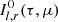 $ I^0_{l,r} (\tau, \mu) $
