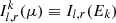 $ I_{l ,r}^k(\mu) \equiv I_{l ,r}(E_k) $