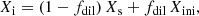 $$ \begin{aligned} X_{\rm i} = (1-f_{\rm dil}) \, X_{\rm s} + f_{\rm dil} \, X_{\rm ini}, \end{aligned} $$