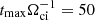 $ t_{\mathrm{max}}\Omega_{\mathrm{ci}}^{-1}=50 $