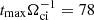 $ t_{\mathrm{max}}\Omega_{\mathrm{ci}}^{-1}=78 $