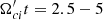 $ \Omega_{ci}^\prime t=2.5-5 $