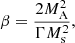 $$ \begin{aligned} \beta = \frac{2 M_{\rm A}^2}{\Gamma M_{\rm s}^2}, \end{aligned} $$
