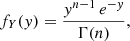$$ \begin{aligned} f_Y({ y}) = \frac{{ y}^{n-1}\,e^{-{ y}}}{\Gamma (n)}, \end{aligned} $$