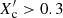 $ X_{\mathrm{c}}^\prime > 0.3 $