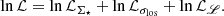 $$ \begin{aligned} \ln \mathcal{L} = \ln \mathcal{L} _{\Sigma _\star } + \ln \mathcal{L} _{\sigma _{\rm los}} + \ln \mathcal{L} _{\fancyscript {L}}. \end{aligned} $$