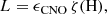 $$ \begin{aligned} L = \epsilon _{\mathrm{CNO}}\,\zeta (\mathrm{H}), \end{aligned} $$