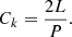 $$ \begin{aligned} C_{k} = \frac{2L}{P}. \end{aligned} $$