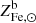 $ Z^{\mathrm{b}}_{\mathrm{Fe,\odot}} $