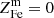 $ Z^{\mathrm{m}}_{\mathrm{Fe}} = 0 $