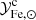 $ \mathcal{Y}^{\mathrm{c}}_{\mathrm{Fe,\odot}} $