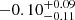 $ -0.10^{+0.09}_{-0.11} $