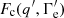 $ F_{\rm c}(q^\prime,\Gamma _{{\rm e}}^\prime ) $
