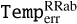 $\text{Temp}_{\text {err }}^{\text {RRab}}\]$