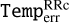 $\text{Temp}_{\text {err }}^{\text {RRc}}\]$