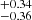 $ _{-0.36}^{+0.34} $