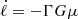 $ \dot{\ell} = - \Gamma G\mu $