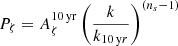 $$ \begin{aligned} P_{\zeta }=A^{10\,\mathrm{yr}}_{\zeta }\left(\frac{k}{k_{{10\,\mathrm yr}}}\right)^{(n_s-1)}\, \end{aligned} $$