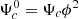 $ \Psi_c^0 = \Psi_c \phi^2 $