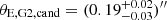 $ \theta_{\mathrm{E,G2,cand}}=(0.19_{-0.03}^{+0.02})^{{\prime\prime}} $