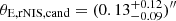 $ \theta_{\mathrm{E,rNIS,cand}}=(0.13_{-0.09}^{+0.12})^{{\prime\prime}} $