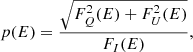 $$ \begin{aligned} p(E)=\frac{\sqrt{F ^2_{Q}(E)+F^2_{U}(E)}}{F_{I}(E)}, \end{aligned} $$