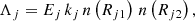 $$ \begin{aligned} \Lambda _j=E_j \, k_j \, n\left(R_{j 1}\right) \, n\left(R_{j 2}\right), \end{aligned} $$