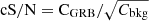 $ \mathrm{cS/N = C_{GRB}}/\sqrt{C_{\mathrm{bkg}}} $
