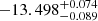 $ -13.498^{+0.074}_{-0.089} $